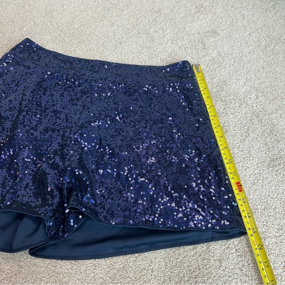 Cider blue sequin high waisted shorts Sz XL NWT - Picture 9 of 11